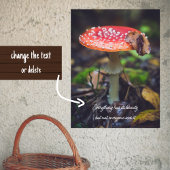 Rote Fliege Agaric Pilz im Wald Poster