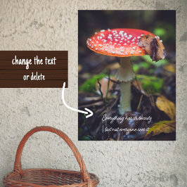 Rote Fliege Agaric Pilz im Wald Poster