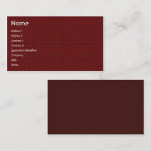 Rote Fliese - Geschäft Visitenkarte (Vorne/Hinten)