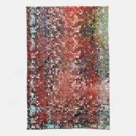 Rote Fliese mit Sprayfarbe Geschirrtuch