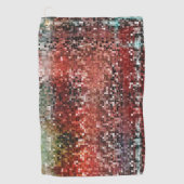 Rote Fliese mit Sprayfarbe Golfhandtuch (Vorderseite)