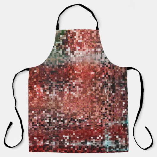 Rote Fliese mit Sprayfarbe Schürze (Vorderseite)