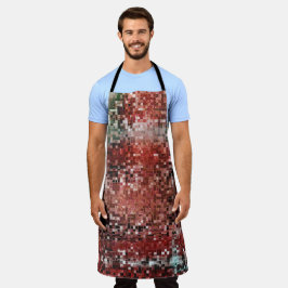 Rote Fliese mit Sprayfarbe Schürze