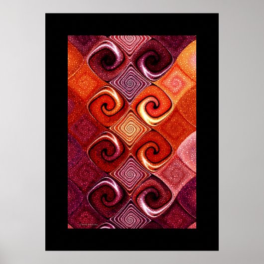 rote Fliesen Poster (Vorne)