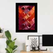 rote Fliesen Poster (Heimbüro)