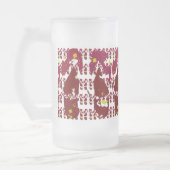 Rote Flip Flops Abstrakt Mattglas Bierglas (Links)