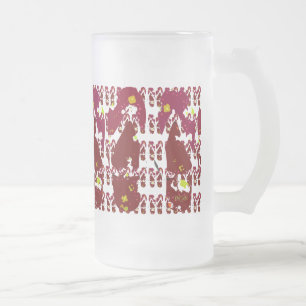 Rote Flip Flops Abstrakt Mattglas Bierglas