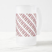 Rote Flip Flops Mattglas Bierglas (VorderseiteRechts)