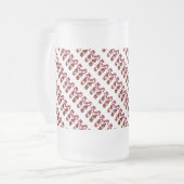 Rote Flip Flops Mattglas Bierglas (Vorderseite Links)