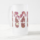 Rote Flip Flops Mattglas Bierglas (Vorderseite Links)