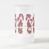 Rote Flip Flops Mattglas Bierglas (Mittel)
