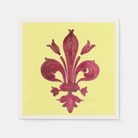 ROTE FLOR DE LIS SERVIETTE (Vorderseite)