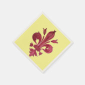 ROTE FLOR DE LIS SERVIETTE (Ecke)