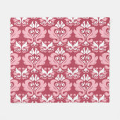 Rote Flora: Blassbeige Nahtlos Fleecedecke (Vorderseite (Horizontal))