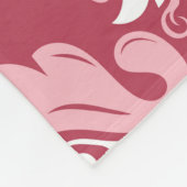 Rote Flora: Blassbeige Nahtlos Fleecedecke (Ecke)