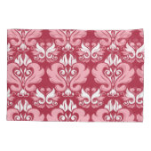 Rote Flora: Blassbeige Nahtlos Kissenbezug (Rückseite)