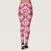 Rote Flora: Blassbeige Nahtlos Leggings (Rückseite)
