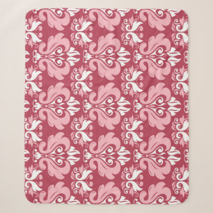 Rote Flora: Blassbeige Nahtlos Sherpadecke