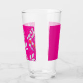 Rote Flora-Blatt-Hot-Pink-Shaker-Glas-Mischer Glas (Links)