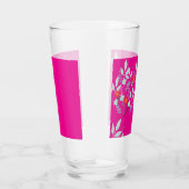 Rote Flora-Blatt-Hot-Pink-Shaker-Glas-Mischer Glas (Rechts)