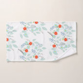 Rote Flora-Blattwerk Badhandtuch Set (Handtuch)