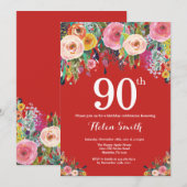 Rote Flora Einladung zum 90. Geburtstag (Vorne/Hinten)