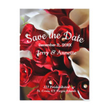 Rote Flora Elegante Blume Save the Date Hochzeit