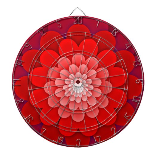 Rote Flora Mandala-58566 Dartscheibe (vorne)