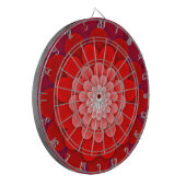 Rote Flora Mandala-58566 Dartscheibe (Vorderseite Links)