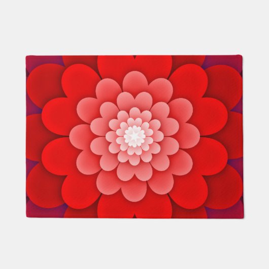 Rote Flora Mandala-58566 Fußmatte (Vorderseite)