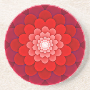 Rote Flora Mandala-58566 Getränkeuntersetzer