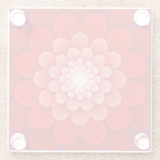 Rote Flora Mandala-58566 Glasuntersetzer (Rückseite)