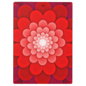 Rote Flora Mandala-58566 Klemmbrett (Rückseite)