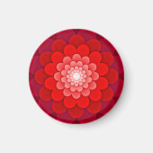 Rote Flora Mandala-58566 Magnet (Vorne)
