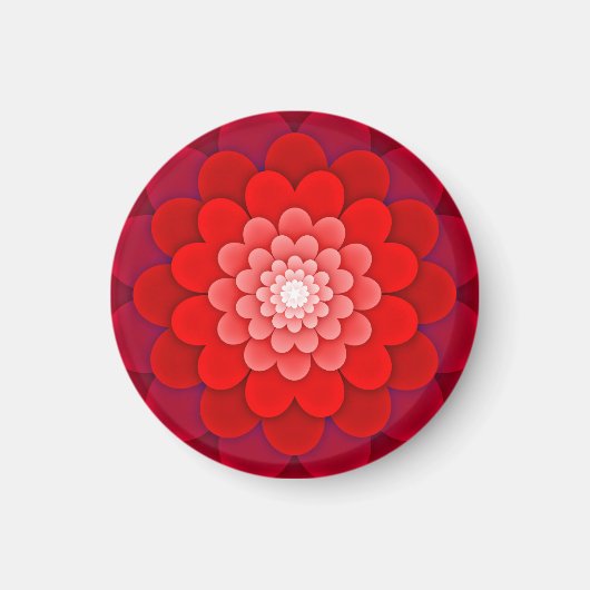 Rote Flora Mandala-58566 Magnet (Vorne)