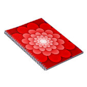 Rote Flora Mandala-58566 Notizblock (Rechte Seite)