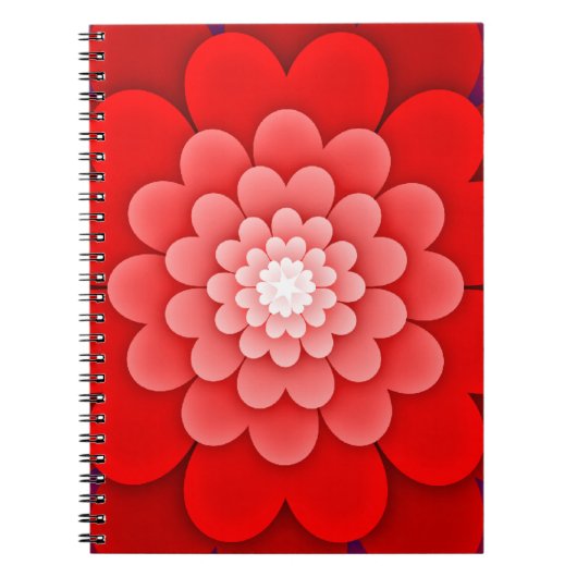 Rote Flora Mandala-58566 Notizblock (Vorderseite)