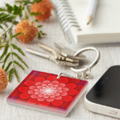 Rote Flora Mandala-58566 Schlüsselanhänger (Vorderseite rechts)