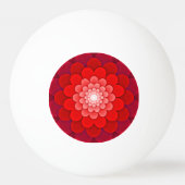 Rote Flora Mandala-58566 Tischtennisball (Rückseite)
