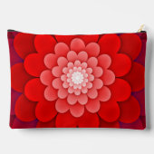 Rote Flora Mandala-58566 Zubehörtasche (Rückseite)