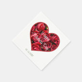 Rote Flora Moderne Elegantes Happy Mothers Day Par Serviette (Ecke)