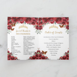 Rote Flora Quinceanera Princess Padrinos Events Programm