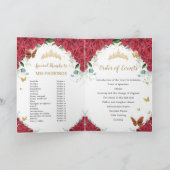 Rote Flora Schmetterlinge Quinceñera Orden der Ere Programm (Innenseite)