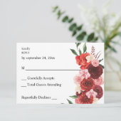 Rote Flora UAWG RSVP Karte (Stehend Vorderseite)