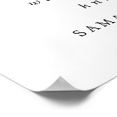 Rote Flora Wählen Sie einen Platz, kein Hochzeitsz Poster (Ecke)