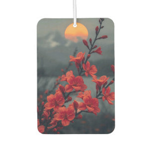Rote Floral Mond Handyhülle   Elegante rote Blüten Autolufterfrischer