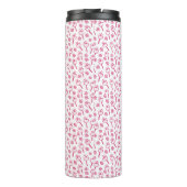Rote Floral Thermal Tumbler Thermosbecher (Rückseite)