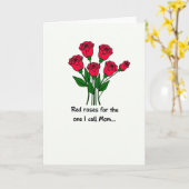Rote Florale Mutter-Grußkarte Karte (Gelbe Blume)