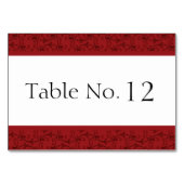 Rote florentinische Hochzeitskarte Tischnummer (Rückseite)