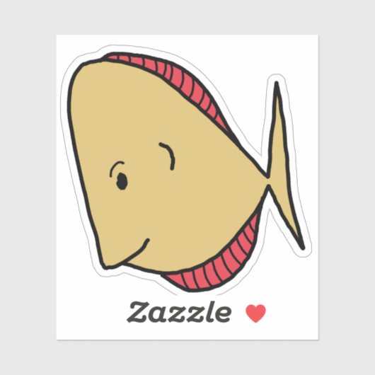 Rote Flossen Aufkleber (Blatt)